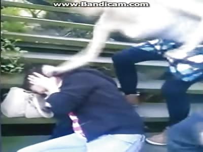 14 yo girl beating and kicking in Germany