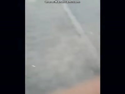 German girl pushing old woman to the floor