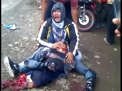 Woman mourns her boyfriend halved in accident