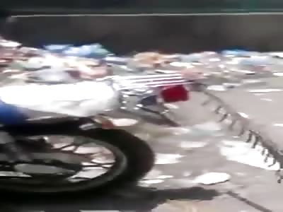 Sunita body of a drag from a motorcycle