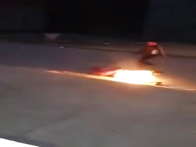 Attempted suicide woman burned alive