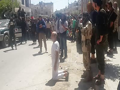 The execution of several shots of a Christian man