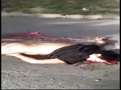 half-naked man is dead after being dragged by a car