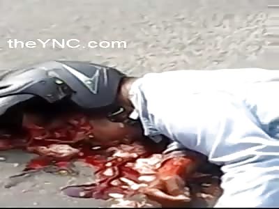 Motorcyclist killed in accident with his brains scattered