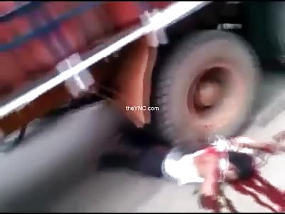 Brains and Blood Everywhere After Truck vs Scooter Destroys Two Men