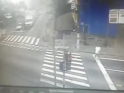 Offender ran over pedestrian during escape from police