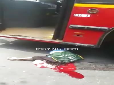 The boy died with his head crushed by a bus