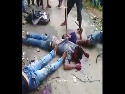 3 Thieves Were Brutally Beaten and Killed With a Spear .