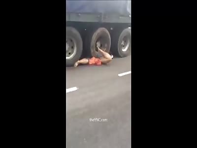 Pedestrian Died Was Crushed By A Truck