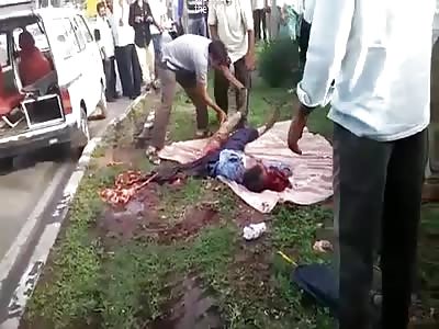 Collect Parts Of A Man Run Over By A Tractor