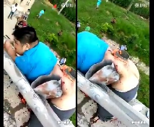 The Man Impaled Side Of The Road After The Accident