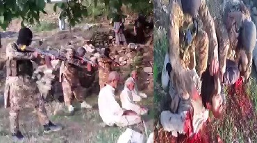 Executions 8 prisoners beheading shot the gun head and AK 47