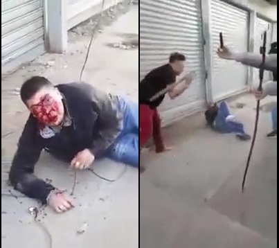 Thief Beaten With Sticks and Steel Bars