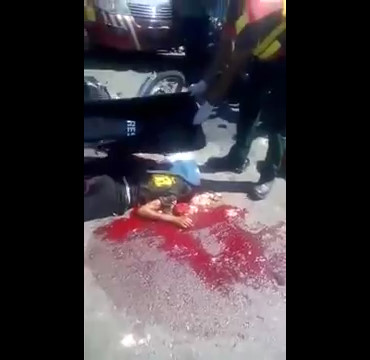 Young Motorcyclist Died With his Skull Smashed on the Pavement