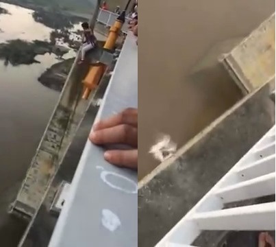 Depressive Girl Commits suicide Jumping From Bridge in Vietnan