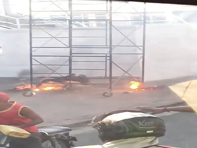 Trabajadores electrocutados