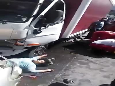 Drunk driver runs over several people