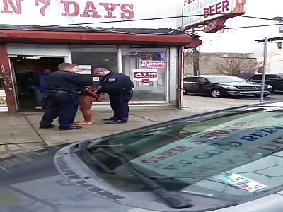 POLICE CUFFING AND TOSSING NAKED MAN INTO A PADDY WAGON