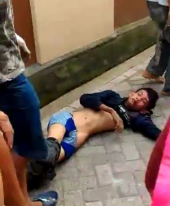 HD FOOTAGE: THIEF BEATING BY ANGRY MOB