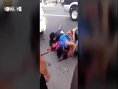 THREE KIDS ON A SCOOTER. NO PROTECTIVE EQUIPMENT. WHAT COULD GO WRONG?