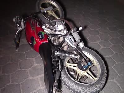 MOTORCYCLIST BADLY INJURED IN CRASH