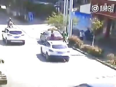 BRUTAL: MAN IS VIOLENTLY CRUSHED BY CAR