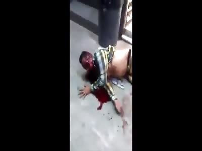 THIEF IN HOT SOUP AFTER MOB JUSTICE