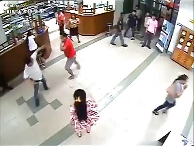 MAN BEING STABBED IN THE NECK