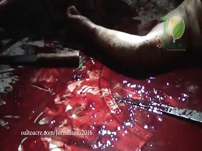 POOL OF BLOOD: WOMAN WAS STABBED TO DEATH INSIDE HOME