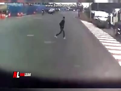 RUNNING OVER AN IDIOT