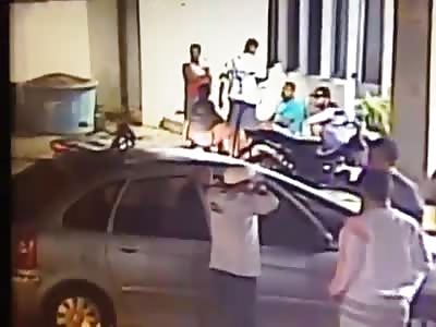 MAN MURDERED WHILE TALKING FRIENDS