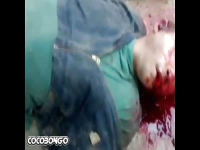 MAN DYING AFTER BEING STONED