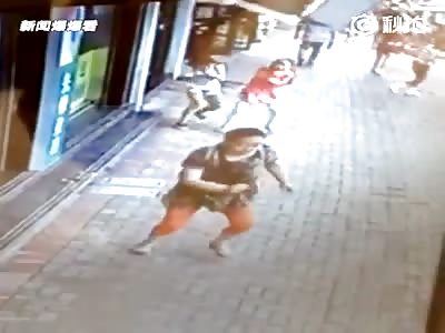 TWO PEDESTRIANS CRUSHED TO DEATH BY FALLING BILLBOARD