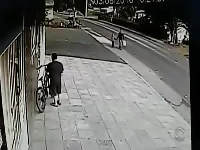 DRUNK DRIVER RUNS OVER MOTHER AND DAUGHTER