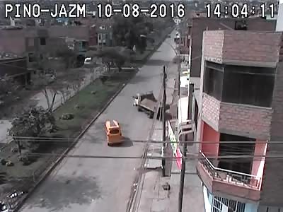 WOMAN IS RUN OVER AND BURIED UNDER BURDEN OF A TRUCK