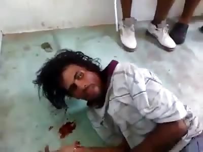 THIEF BEING BEATEN BY MOB