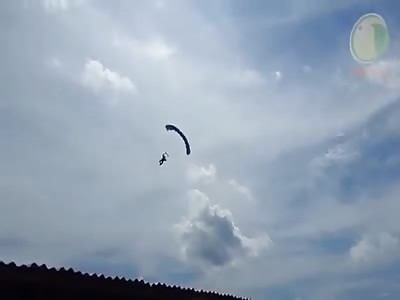 MAN DIES IN PARACHUTE ACCIDENT