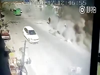 SPEEDY TRUCK DESTROY ROW OF HOUSES