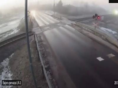 LUCKY TO BE ALIVE: DRIVER HIT BY TRAIN