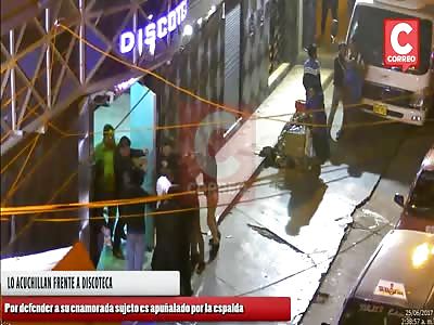 YOUNG MAN BEING STABBED DURING BRAWL