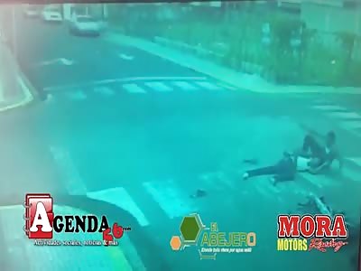 YOUNG MAN DIES CRUSHED BY TRUCK (TWO ANGLES)