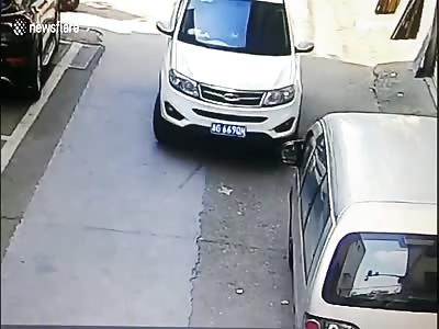 TODDLER MIRACULOUSLY AVOID DEATH AFTER BEING RUN OVER TWICE