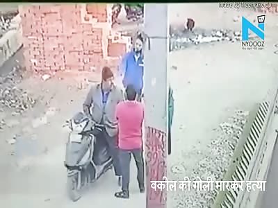 MAN IS MURDERED IN BROAD DAYLIGHT