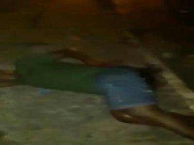 MAN DYING ON THE SIDEWALK