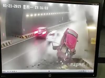 DRIVER EJECTED AND KILLED IN VIOLENT CRASH AGAINST WALL