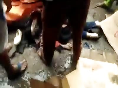 CADAVER IN ROUGH SHAPE AFTER ACCIDENT