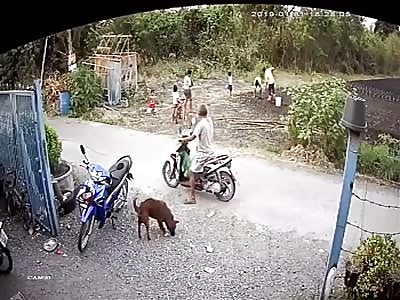 KID BEING HIT BY MOTORCYCLE