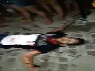 MAN DYING AFTER BEING SHOT