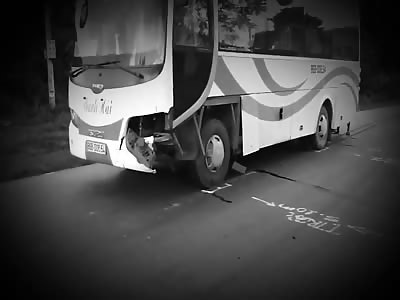 BLACK AND WHITE FOOTAGE OF AN ACCIDENT AFTERMATH