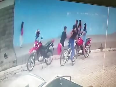 MAN BEING COWARDLY STABBED